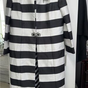 Black and White Striped Coat